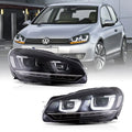 Faros delanteros VLAND 08-14 VW Golf Mk6 proyector Bi-LED con Demon Eyes — LED E-Mark | imagen 1