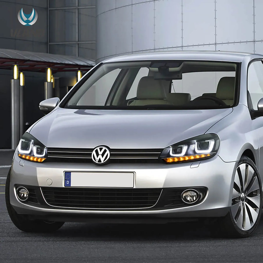 Faros delanteros VLAND 08-14 VW Golf Mk6 proyector Bi-LED con Demon Eyes — LED E-Mark | imagen 7