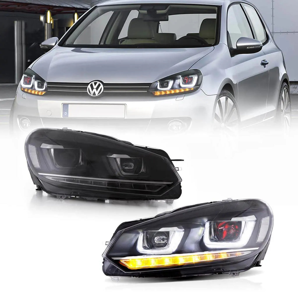 Faros delanteros VLAND 08-14 VW Golf Mk6 proyector Bi-LED con Demon Eyes — LED E-Mark | imagen 5