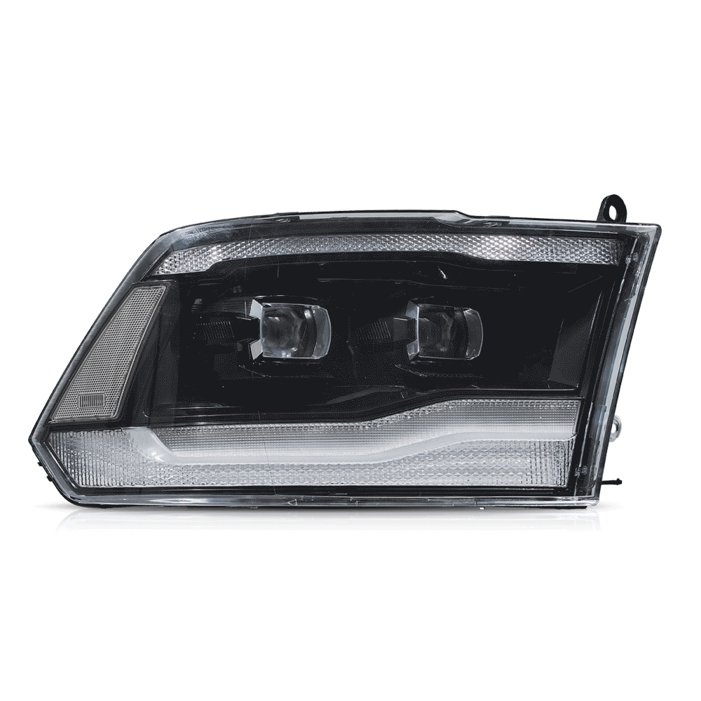 Faros delanteros VLAND Dodge Ram 1500 2500 3500 09-18 Full LED negros — LED E-Mark | imagen 4