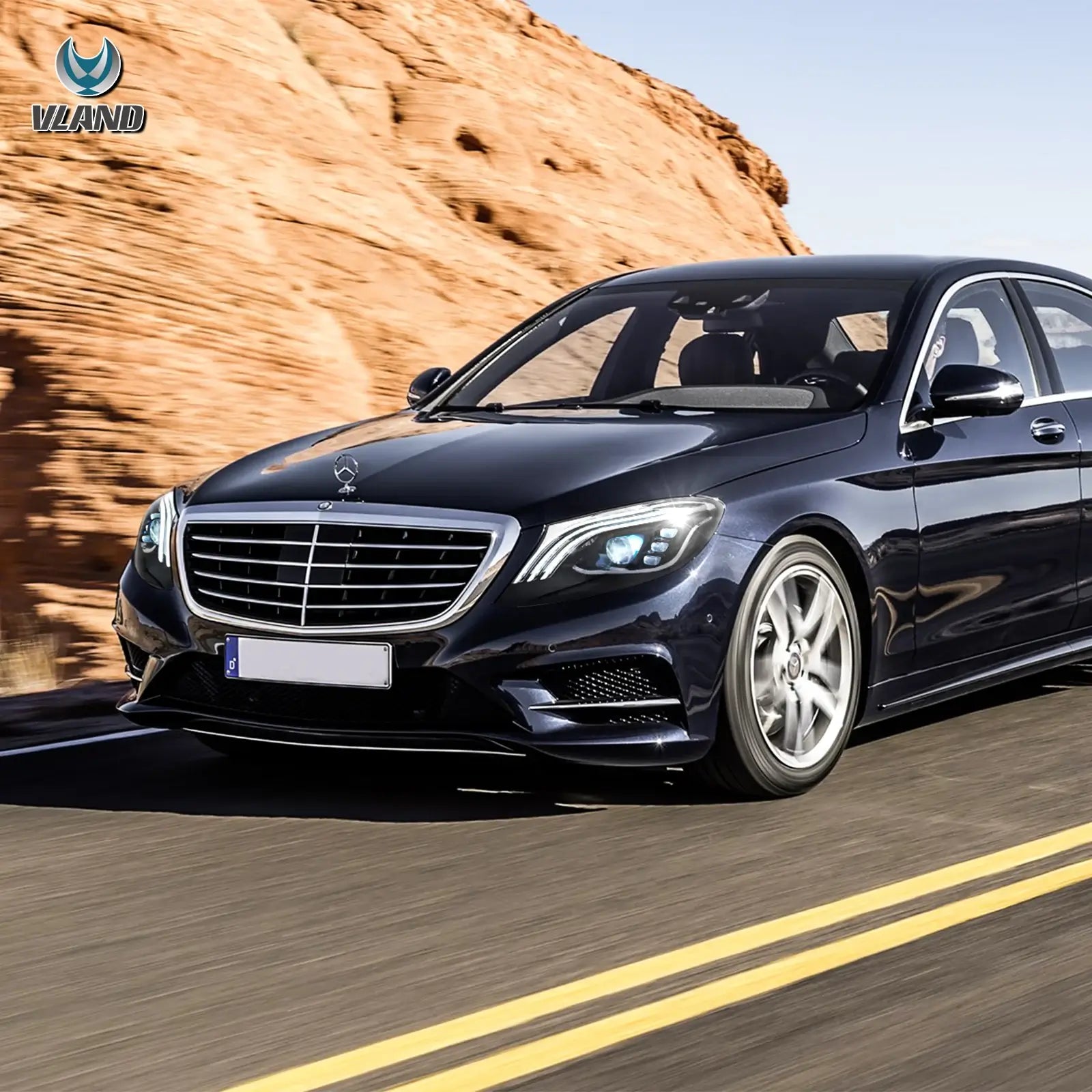 Faros delanteros VLAND LED Compatible Benz S-Class W222 2014-2017 — LED E-Mark | imagen 7