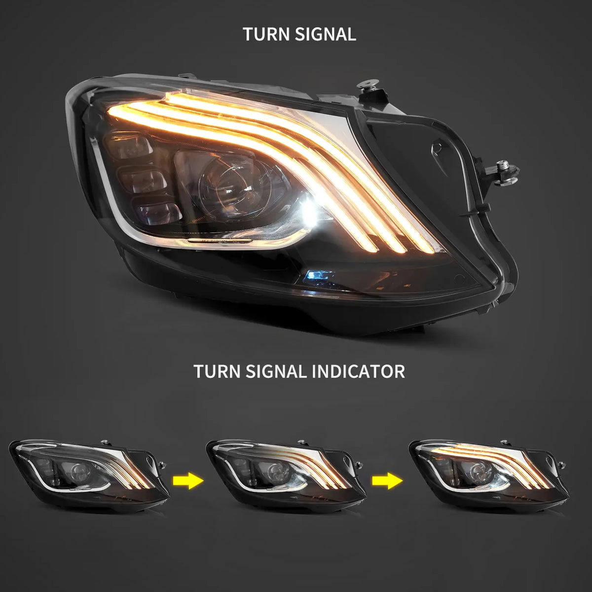 Faros delanteros VLAND LED Compatible Benz S-Class W222 2014-2017 — LED E-Mark | imagen 2