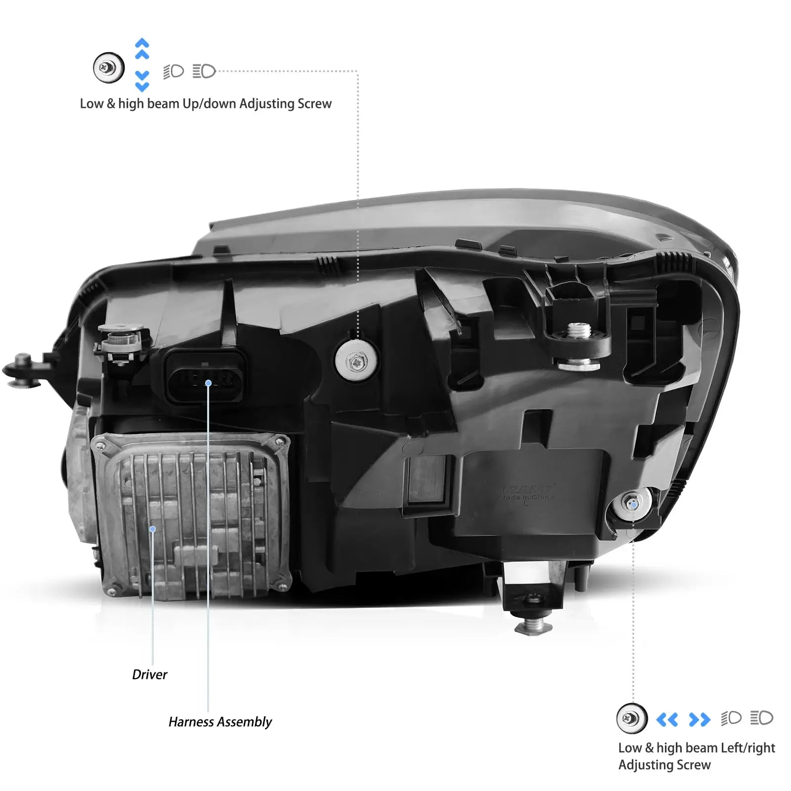 Faros delanteros VLAND LED Compatible Benz S-Class W222 2014-2017 — LED E-Mark | imagen 8