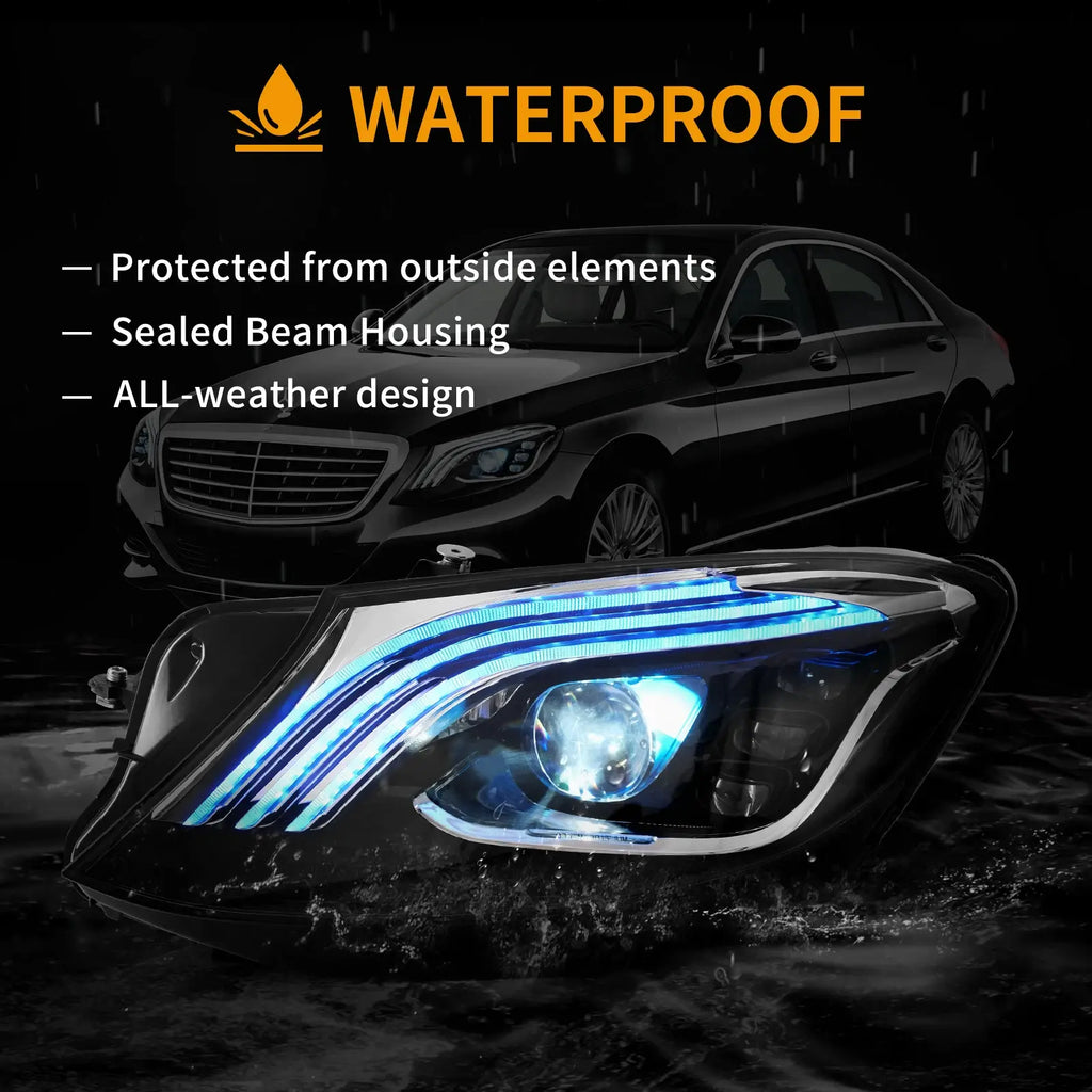 Faros delanteros VLAND LED Compatible Benz S-Class W222 2014-2017 — LED E-Mark | imagen 10