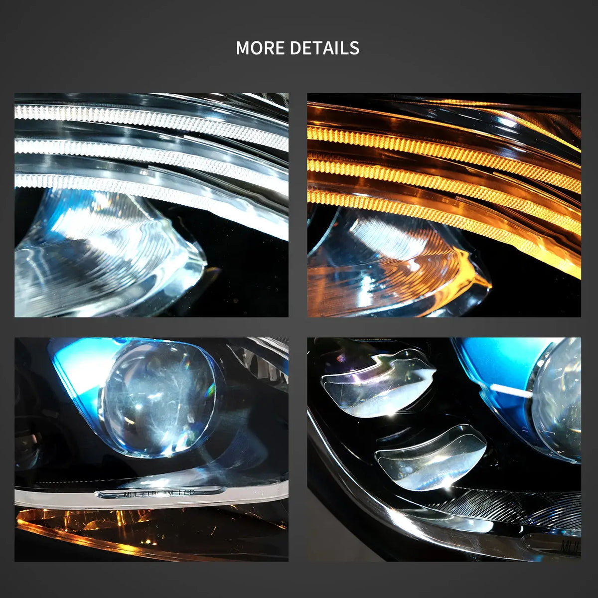 Faros delanteros VLAND LED Compatible Benz S-Class W222 2014-2017 — LED E-Mark | imagen 9