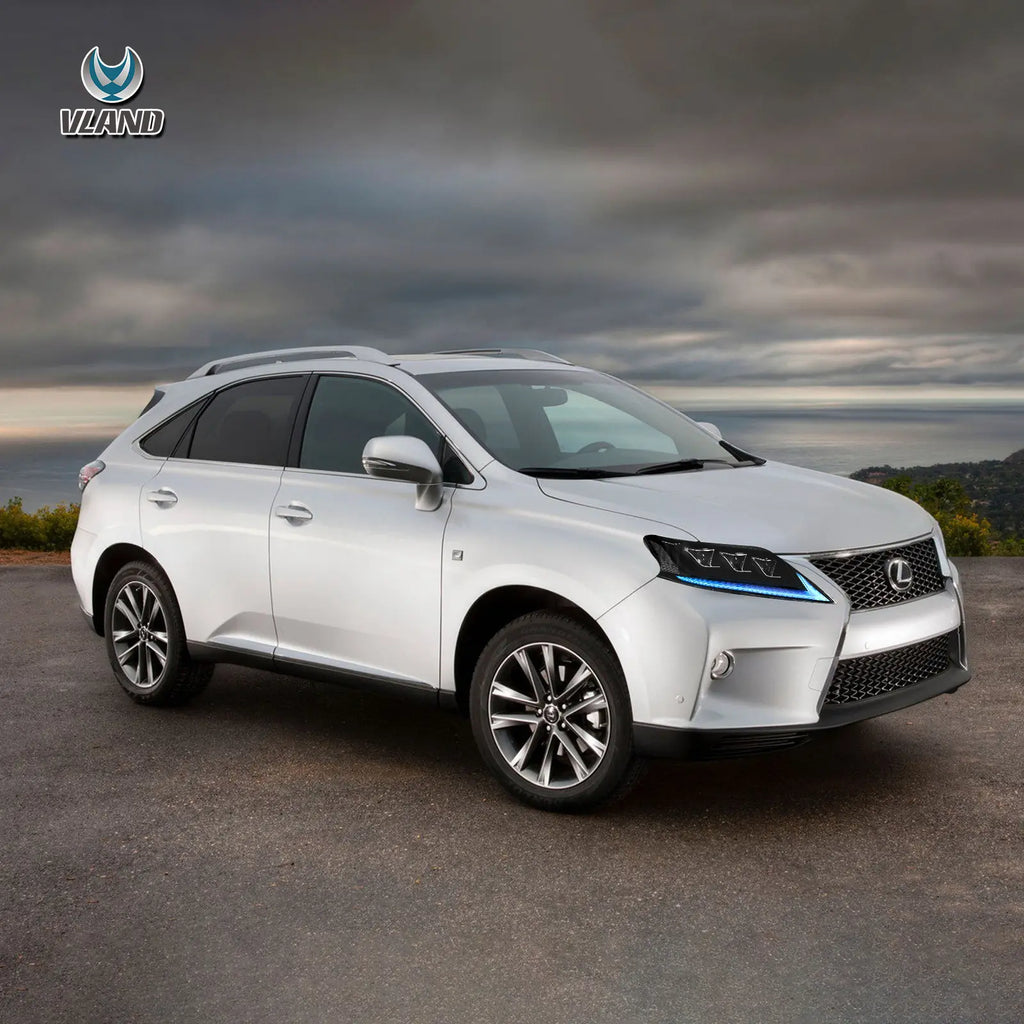 Faros delanteros VLAND 13-15 Lexus RX270 RX350 RX450H LED Matrix negros — LED E-Mark | imagen 6