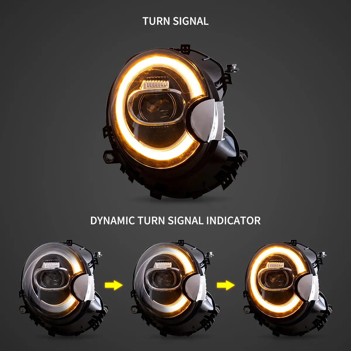 Faros delanteros VLAND 07-15 Mini Cooper R55 R56 R57 R58 R59 LED proyector LED — LED E-Mark | imagen 5