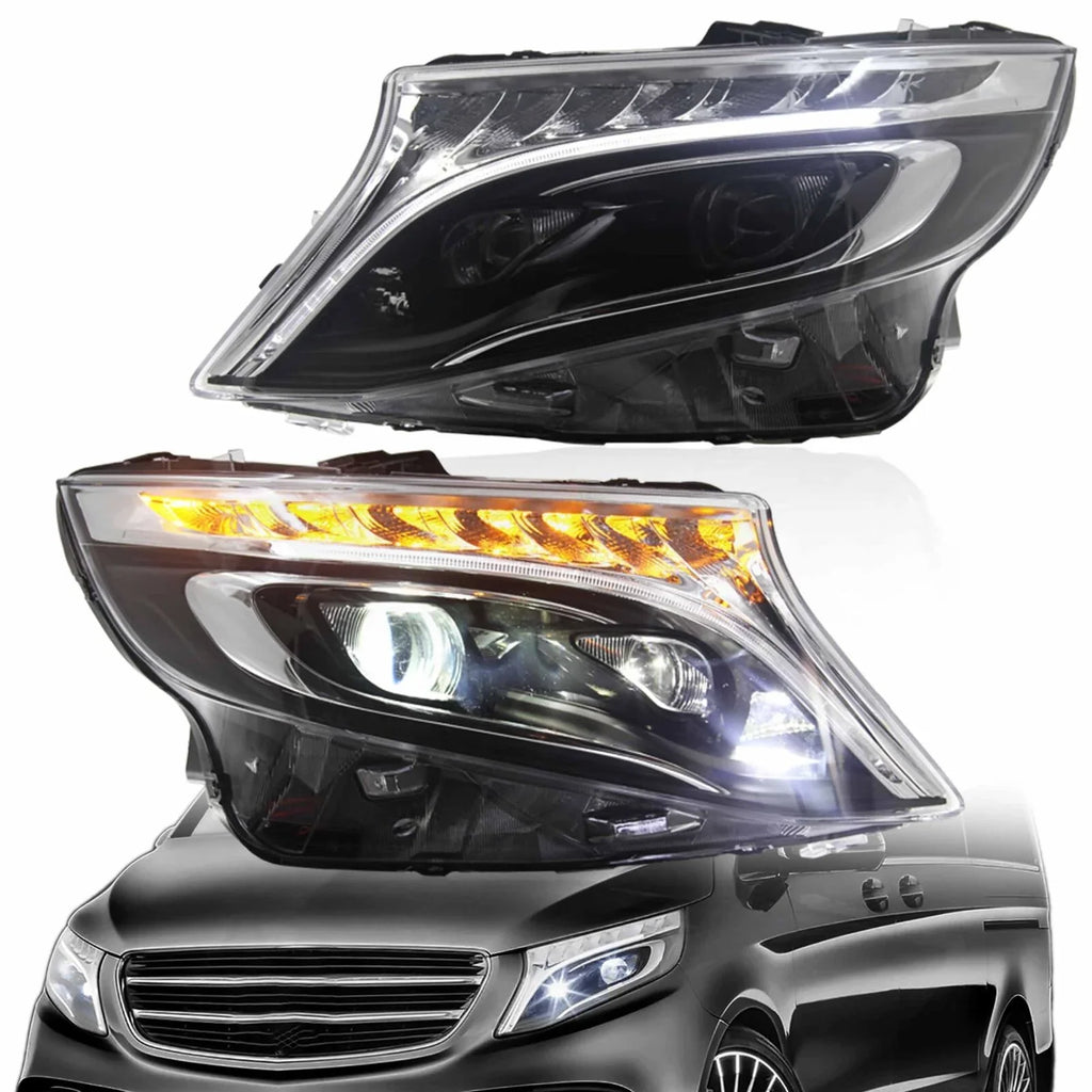 Faros delanteros VLAND Mercedes-Benz Vito V-Class W447 2014-2023 LED — LED E-Mark | imagen 1