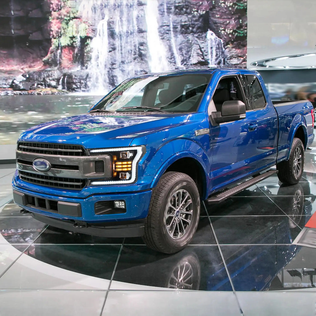 Faros delanteros VLAND 18-20 Ford F150 13th Gen Facelifted (Ⅱ) LED proyector Bi-LED negros — LED E-Mark | imagen 8
