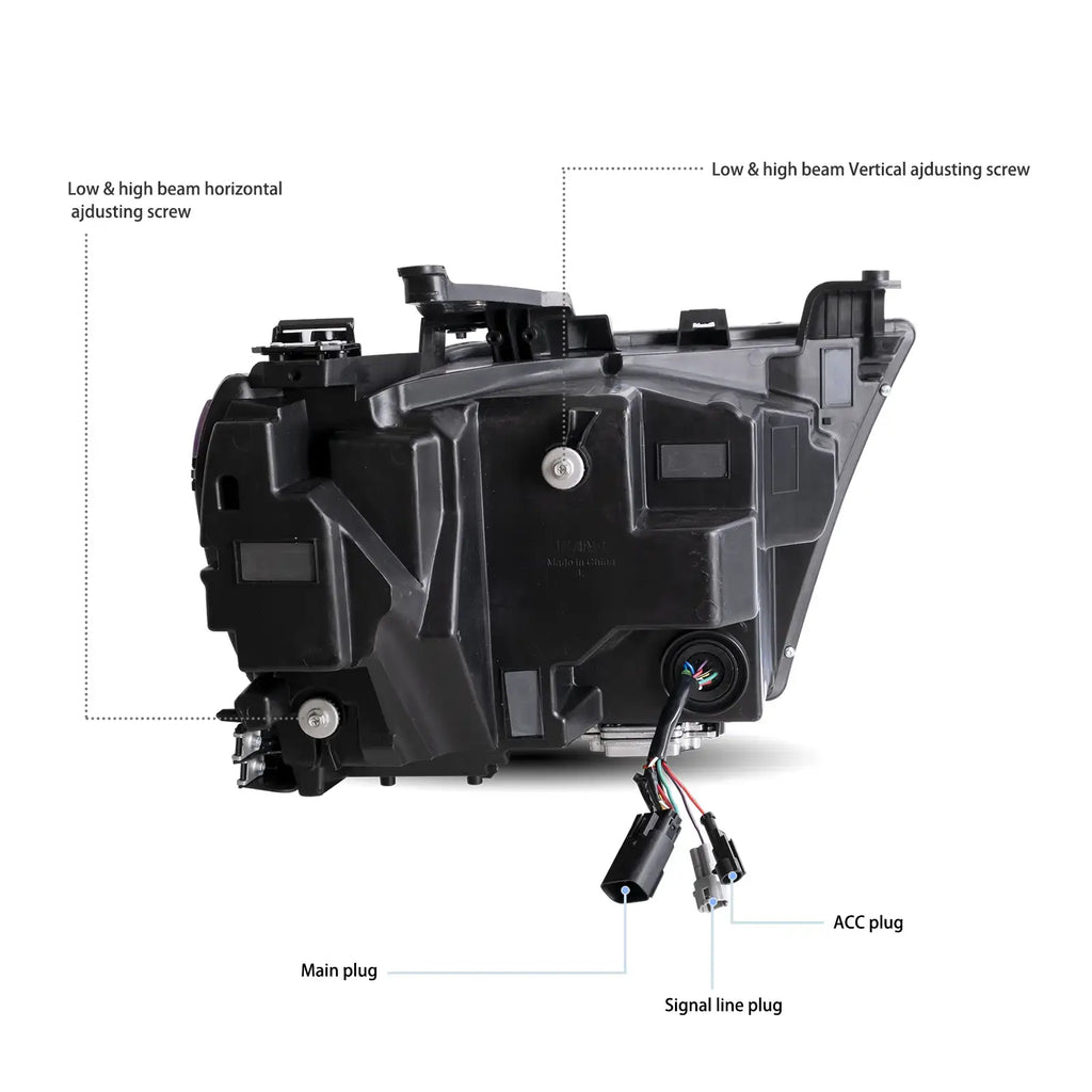 Faros delanteros VLAND 19-24 Dodge Ram 1500 Full LED W/Start-up Animation — LED E-Mark | imagen 10