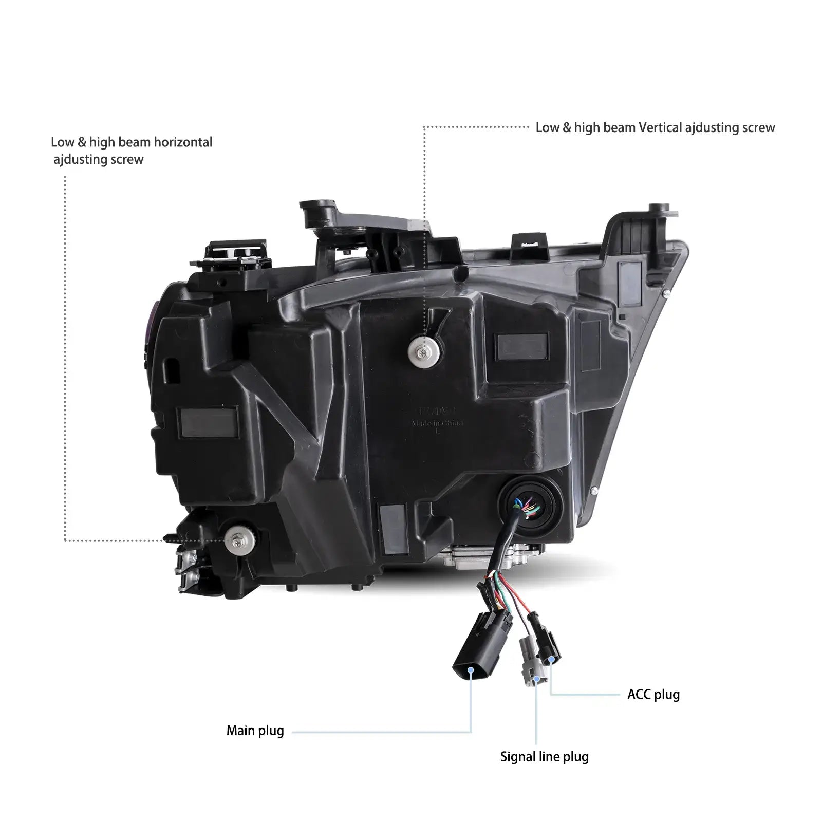 Faros delanteros VLAND 19-24 Dodge Ram 1500 Full LED W/Start-up Animation — LED E-Mark | imagen 10