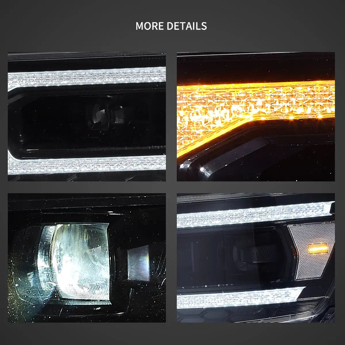 Faros delanteros VLAND 19-24 Dodge Ram 1500 Full LED W/Start-up Animation — LED E-Mark | imagen 9