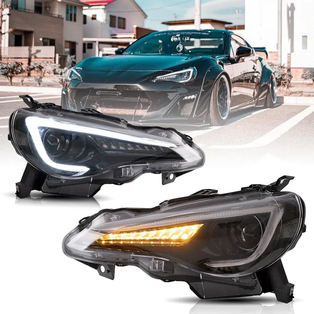 Faros delanteros VLAND 12–21 Toyota 86/GT86, Subaru Brz, Scion Frs Full LED proyector Bi-LED — LED E-Mark | imagen 1