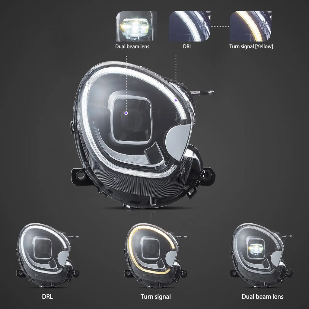 Faros delanteros VLAND 10-16 Mini Countryman R60 Full LED proyector Bi-LED — LED E-Mark | imagen 3