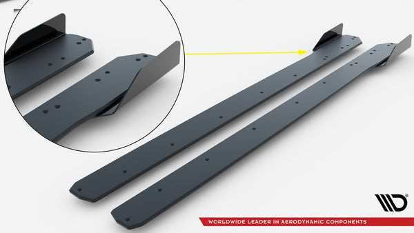 Maxton Design Street Pro Side Skirts Diffusers + Flaps para Hyundai Veloster N Mk2 - imagen 8