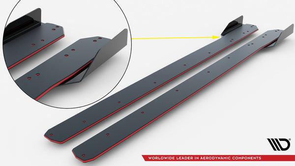 Maxton Design Street Pro Side Skirts Diffusers + Flaps para Mercedes-AMG CLE 53 Aero C236 - imagen 9