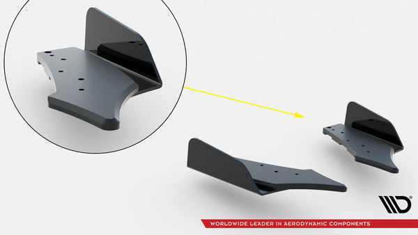 Maxton Design Street Pro Rear Side Splitters + Flaps para Audi RS6 Avant C6 - imagen 6