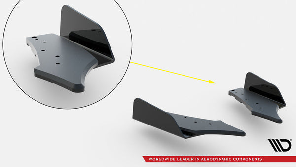 Maxton Design Street Pro Rear Side Splitters + Flaps para Hyundai Veloster N Mk2 - imagen 6