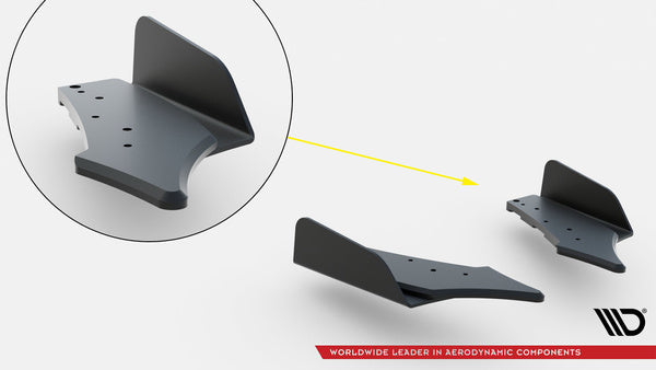 Maxton Design Street Pro Rear Side Splitters V.2 + Flaps para BMW 1 M-Pack F70 - imagen 8