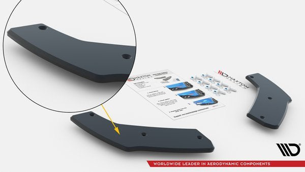 Maxton Design Street Pro Rear Side Splitters para Volkswagen Golf GTI Clubsport Mk8 Facelift - imagen 6