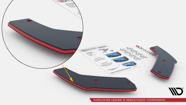 Maxton Design Street Pro Rear Side Splitters para Volkswagen Golf GTI Clubsport Mk8 Facelift - imagen 7