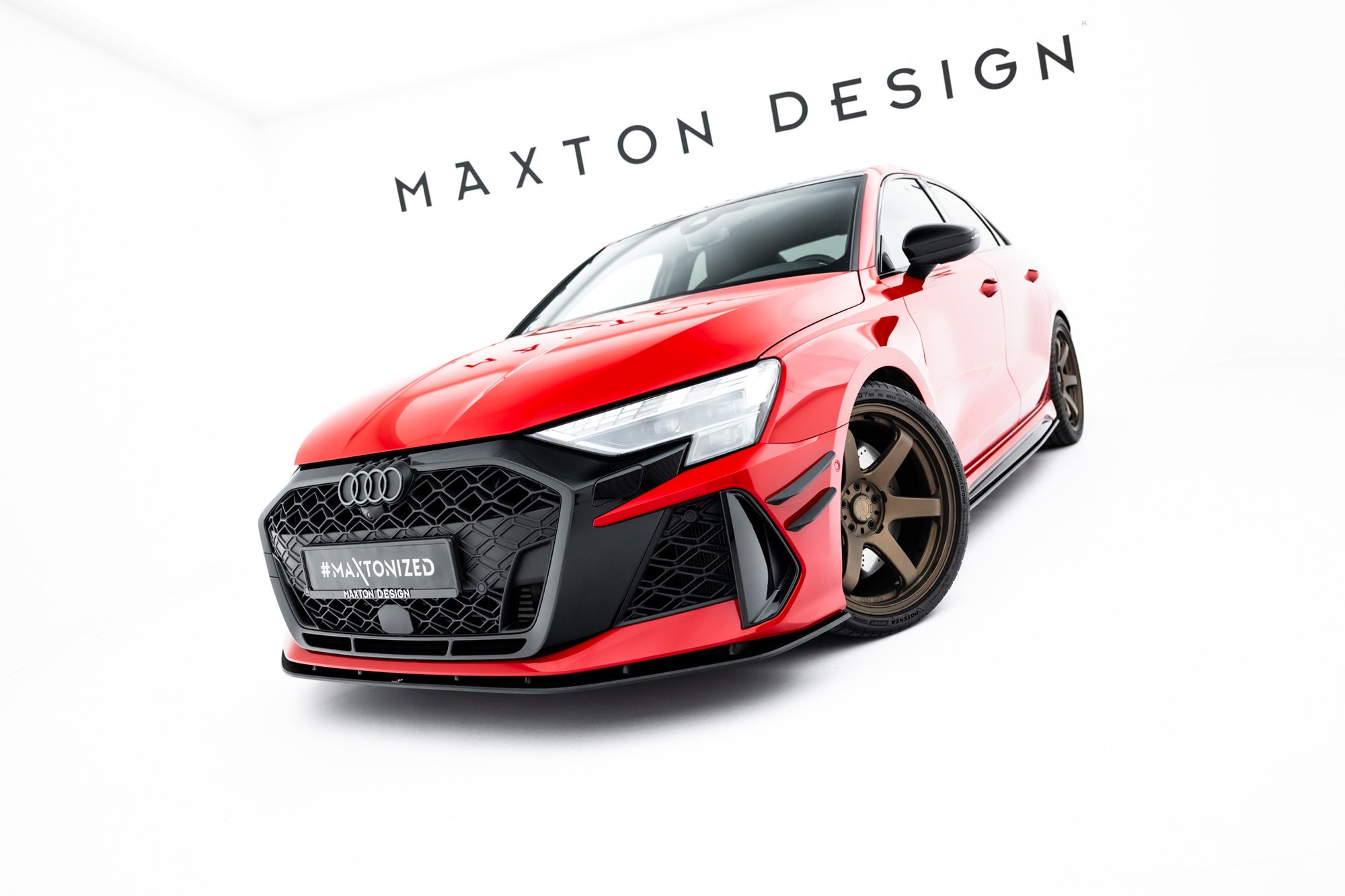 Maxton Design Paragolpes delantero Wings (Canards) para Audi RS3 Sedan 8Y Facelift - imagen 5