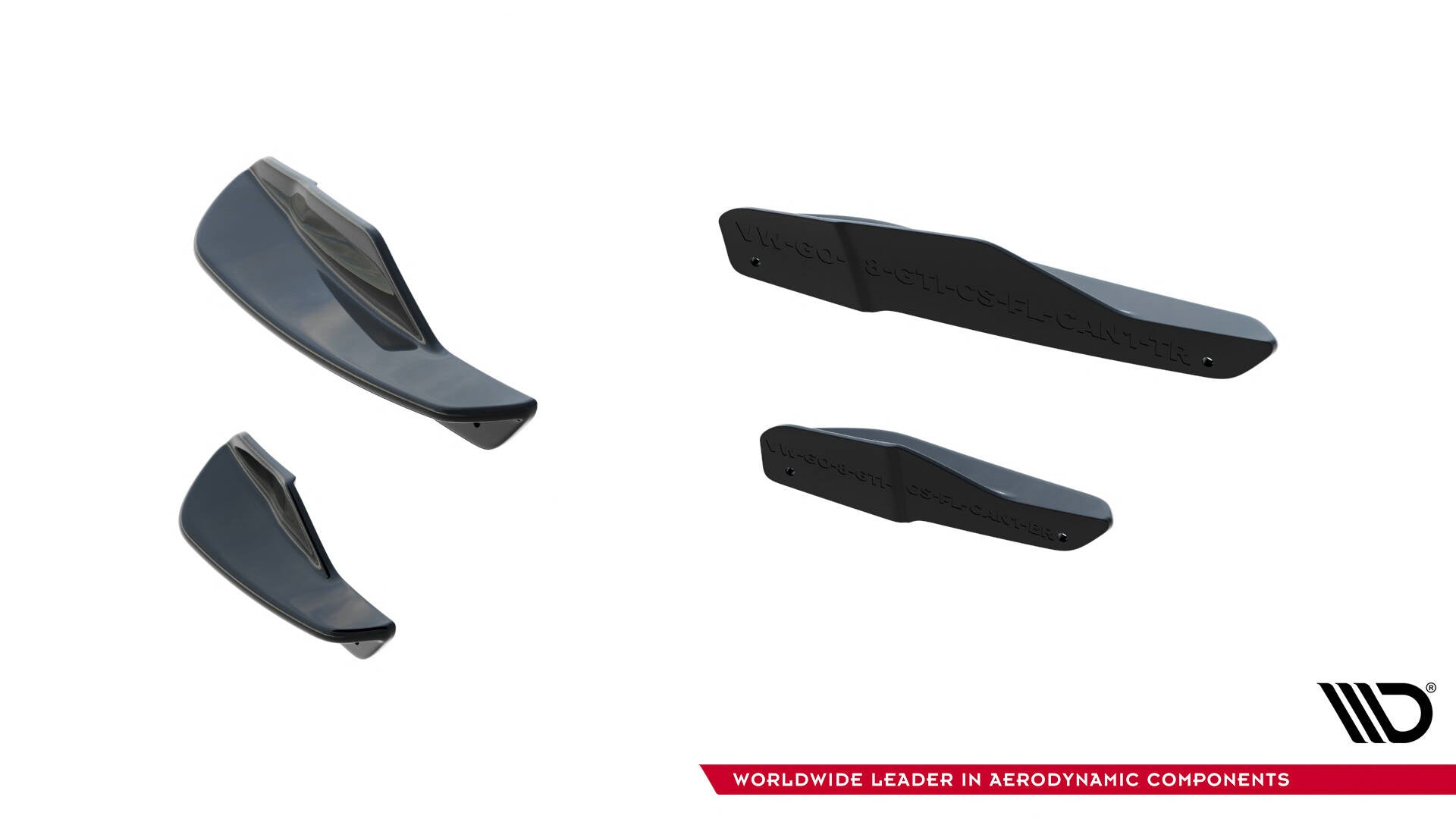 Maxton Design Paragolpes delantero Wings (Canards) para Volkswagen Golf GTI Clubsport Mk8 Facelift - imagen 8
