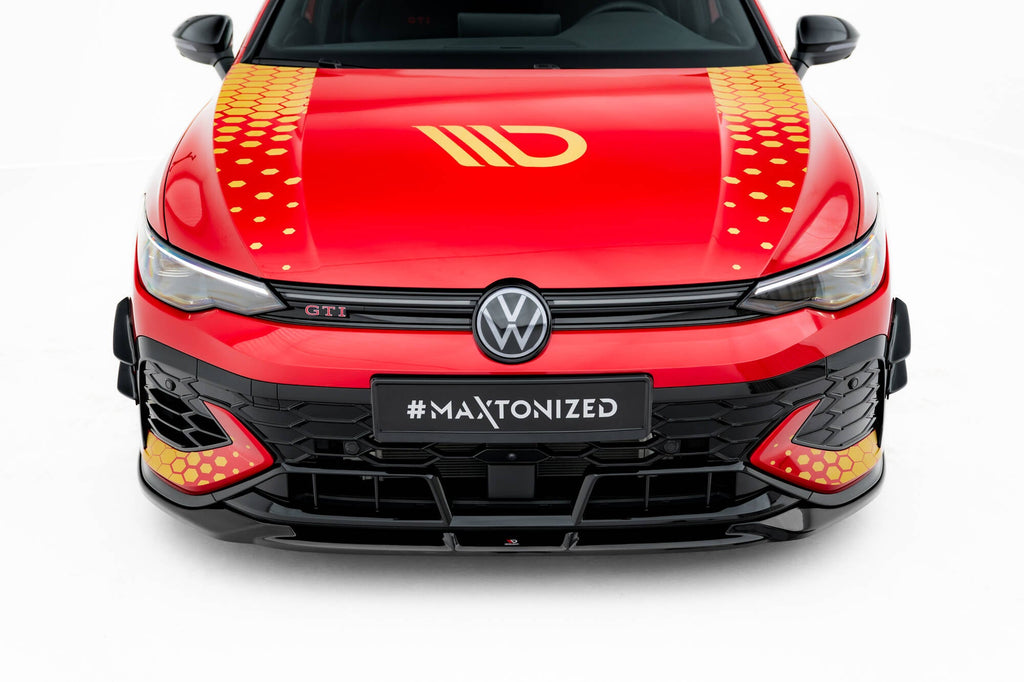 Maxton Design Paragolpes delantero Wings (Canards) para Volkswagen Golf GTI Clubsport Mk8 Facelift - imagen 3