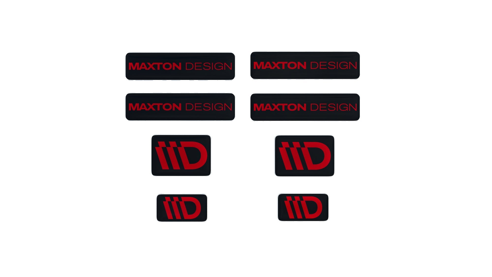 Maxton Design Black and Red 3D Sticker Set Maxton Design - imagen 1