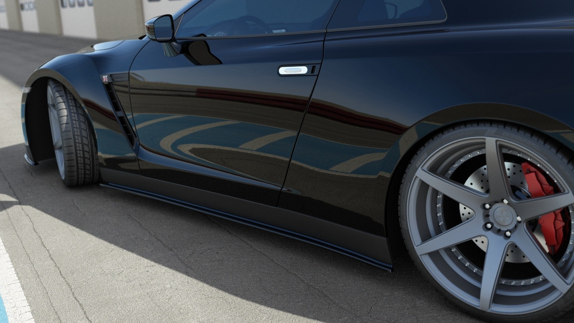 Maxton Design Difusores de taloneras laterales para Nissan GT-R Coupe (R35-SERIES) - imagen 1
