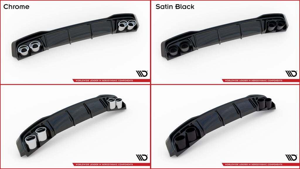 Maxton Design Difusor trasero + Exhaust Ends Imitation para Audi A3 S-Line Sportback 8Y - imagen 7