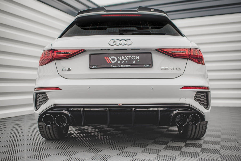 Maxton Design Difusor trasero + Exhaust Ends Imitation para Audi A3 S-Line Sportback 8Y - imagen 1