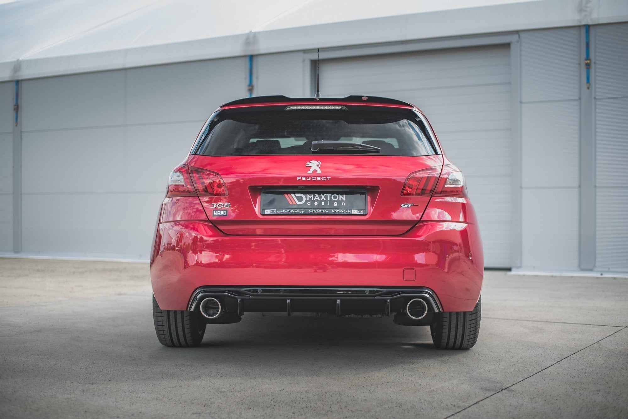 Maxton Design Difusor trasero + Exhaust Ends Imitation para Peugeot 308 GT Mk2 Facelift - imagen 2