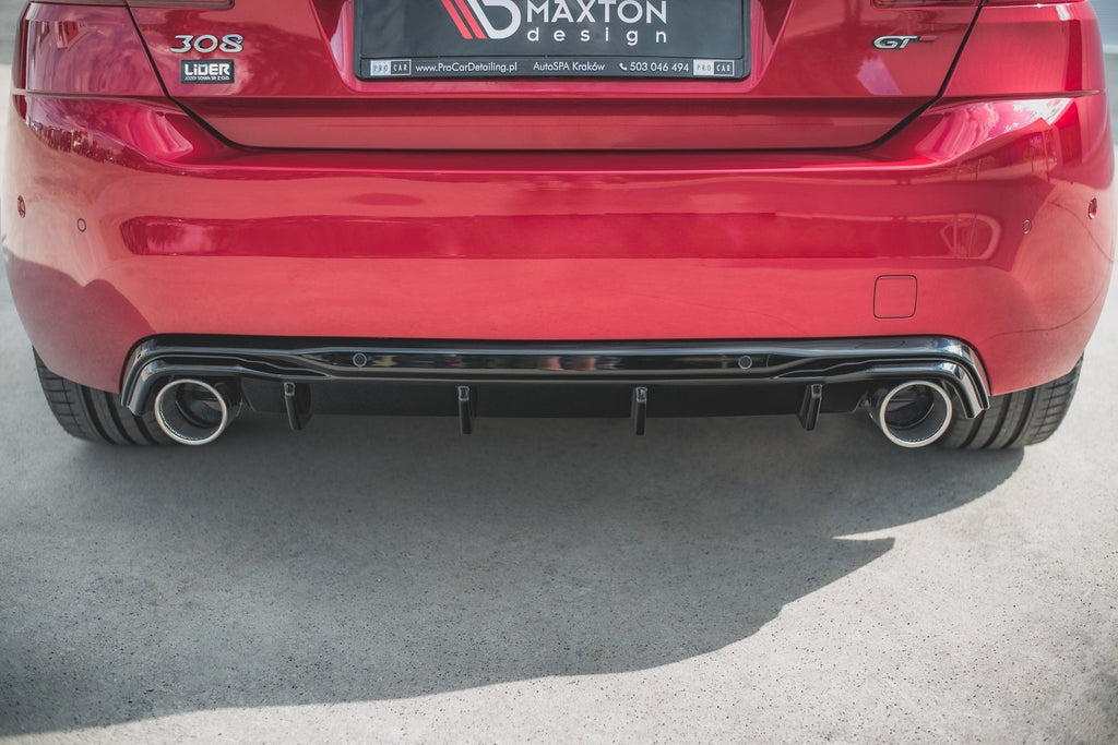 Maxton Design Difusor trasero + Exhaust Ends Imitation para Peugeot 308 GT Mk2 Facelift - imagen 4