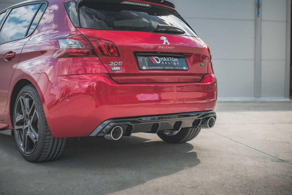 Maxton Design Difusor trasero + Exhaust Ends Imitation para Peugeot 308 GT Mk2 Facelift - imagen 1