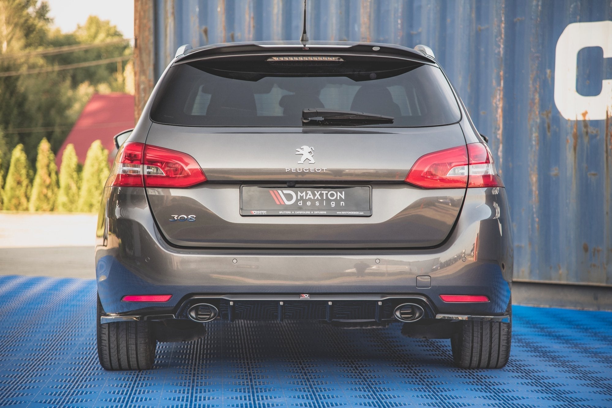 Maxton Design Difusor trasero + Exhaust Ends Imitation para Peugeot 308 SW Mk2 - imagen 1