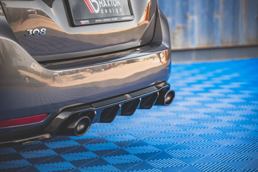 Maxton Design Difusor trasero + Exhaust Ends Imitation para Peugeot 308 SW Mk2 - imagen 3