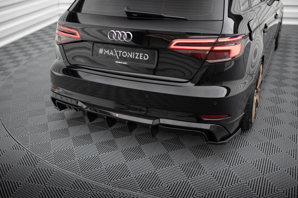 Maxton Design Difusor trasero para Audi A3 S-Line Sportback 8V Facelift (Version with dual Exhausts on one side) - imagen 2