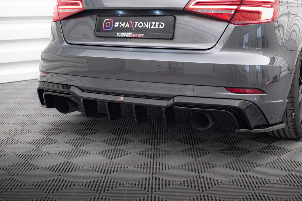 Maxton Design Difusor trasero para Audi A3 S-Line Sportback 8V Facelift (Version with single Exhausts on both sides) - imagen 2