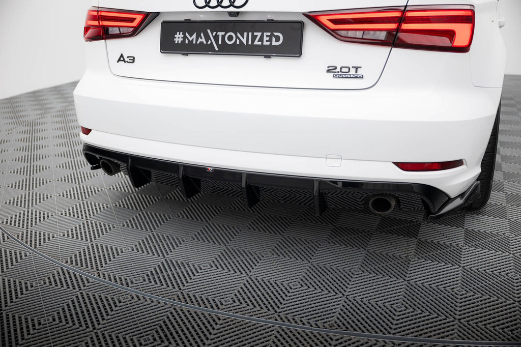 Maxton Design Difusor trasero para Audi A3 Sedan 8V Facelift (Version with single Exhaust tips on both sides) - imagen 2