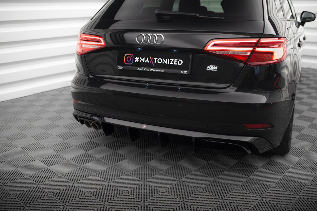 Maxton Design Difusor trasero para Audi A3 Sportback 8V Facelift (Version with double Exhaust tip) - imagen 1