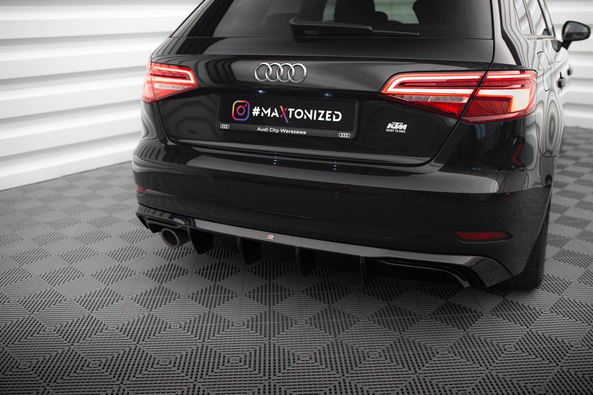 Maxton Design Difusor trasero para Audi A3 Sportback 8V Facelift (Version with one Exhaust tip on single side) - imagen 1