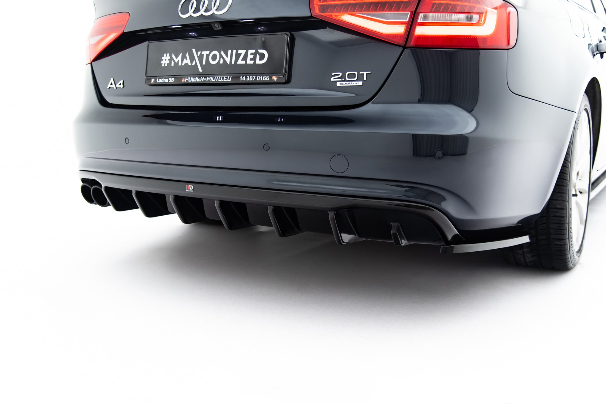Maxton Design Difusor trasero para Audi A4 B8 Facelift (Single side dual Exhaust version) - imagen 4