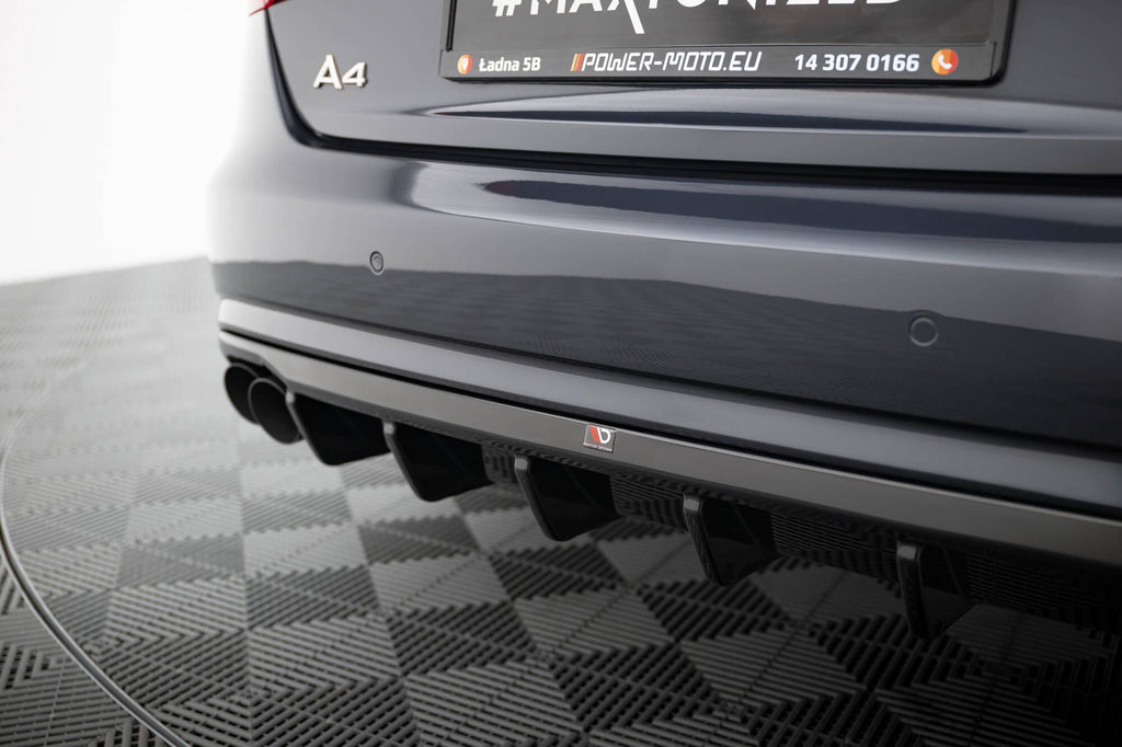 Maxton Design Difusor trasero para Audi A4 B8 Facelift (Version with dual Exhausts on both sides) - imagen 2