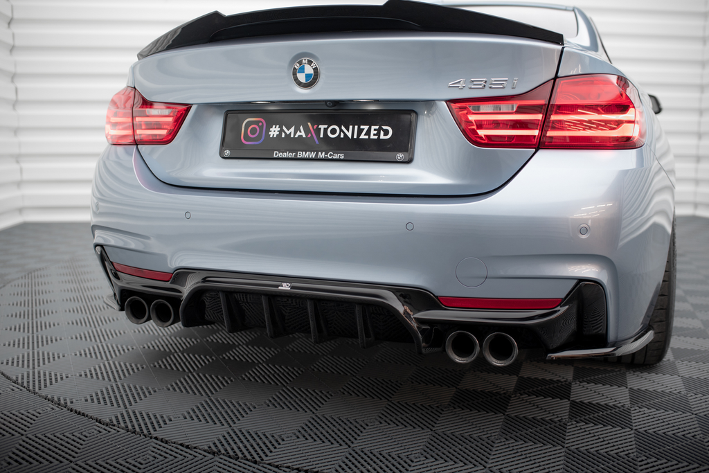 Maxton Design Difusor trasero para BMW 4 Coupe / Gran Coupe / Cabrio M-Pack F32 / F36 / F33 (Version with dual Exhausts on both sides) - imagen 1