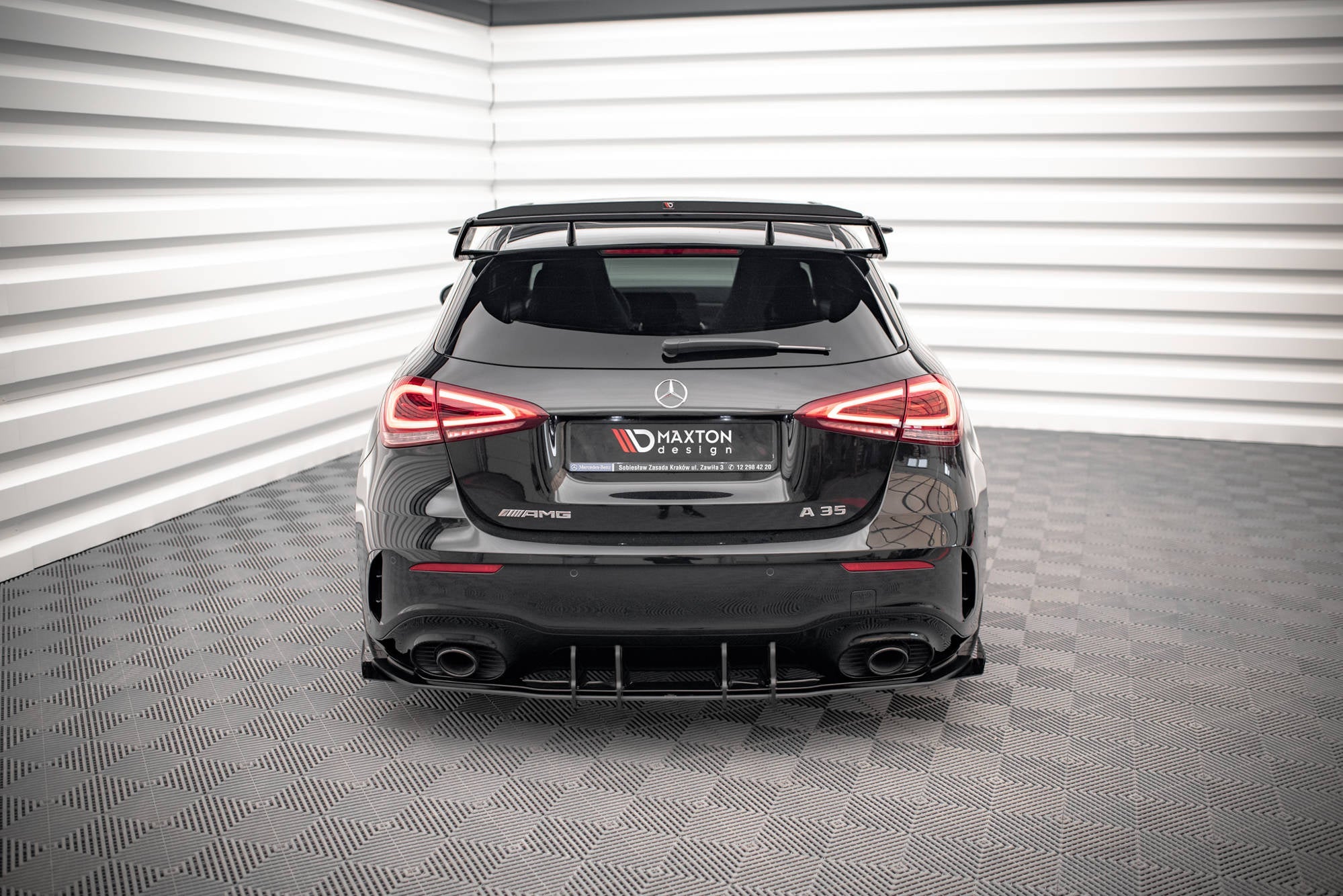 Maxton Design Street Pro Rear Valance + Flaps para Mercedes A35 AMG Hatchback Aero Pack W177 - imagen 2