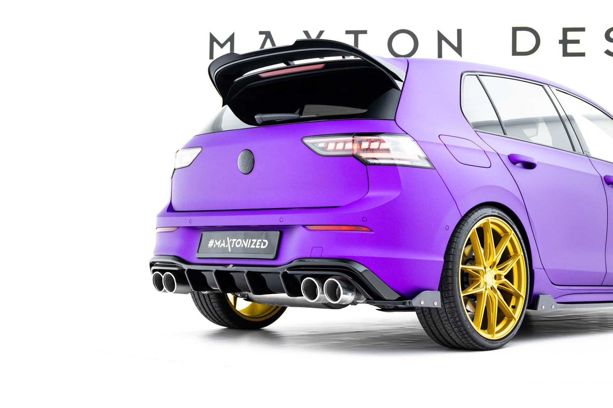 Maxton Design Difusor trasero V.2 para Volkswagen Golf R Hatchback Mk8 Facelift - imagen 2