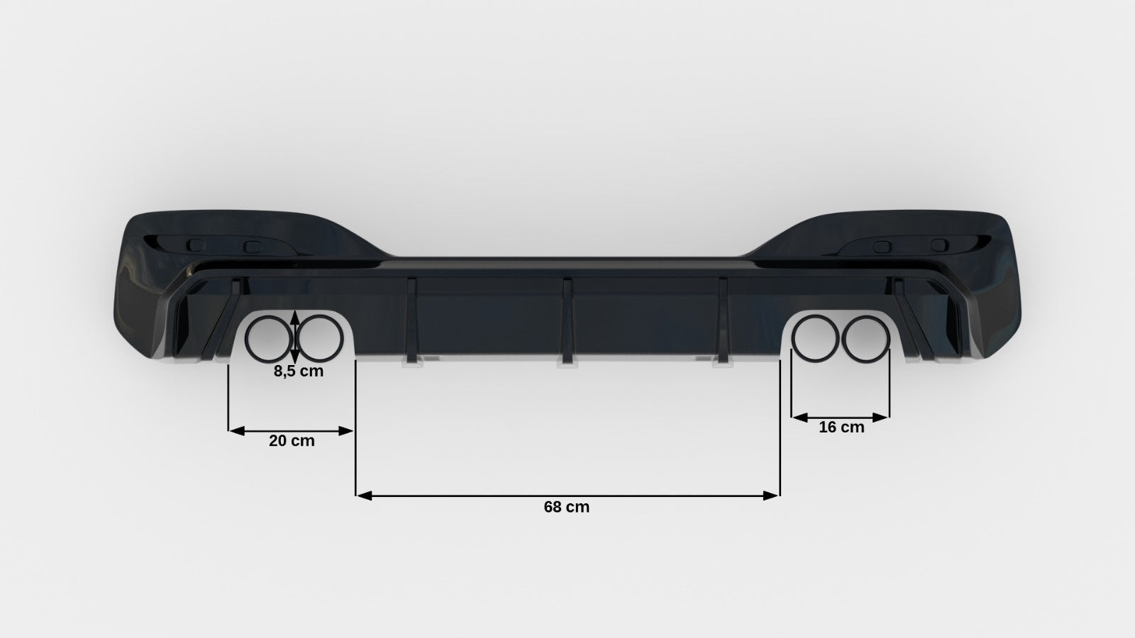 Maxton Design Difusor trasero V.3 para BMW 1 M-Pack / M140i F20 Facelift (Version with dual Exhausts on both sides) - imagen 5