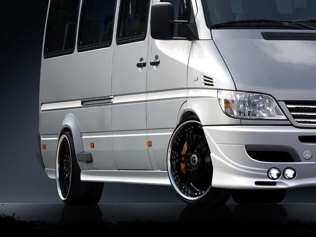 Maxton Design Taloneras laterales para Mercedes Sprinter Mk1 Facelift / Volkswagen LT 96-06 THIS SIDE SKIRTS para TWIN WHEELS Version. - imagen 1