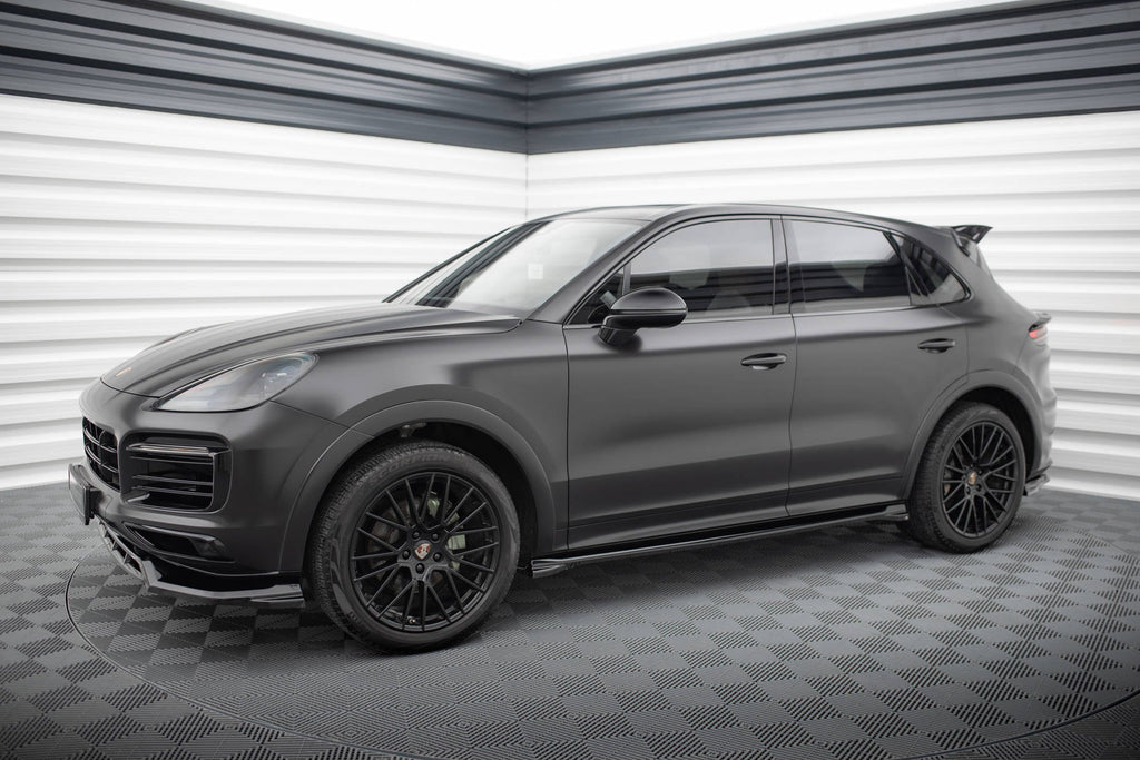 Maxton Design Difusores de taloneras laterales V.1 para Porsche Cayenne Sport Design / Turbo SUV / Coupe Mk3 / Mk3 Facelift - imagen 2